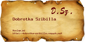 Dobrotka Szibilla névjegykártya